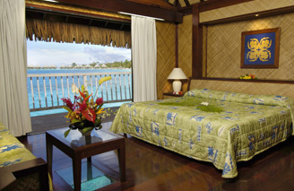 Overwater bungalows, Le Maitai Bora Bora.  Comfortable spacious suites.